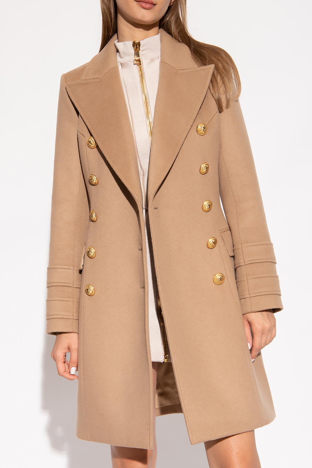 Balmain wool and cashmere on sale coat